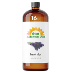 Lavender essential oil 16 oz amber bottle ready for diffusers