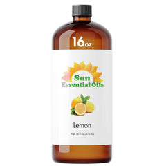 Sun Essential Oils Lemon Essential Oil 16 oz bottle - front view