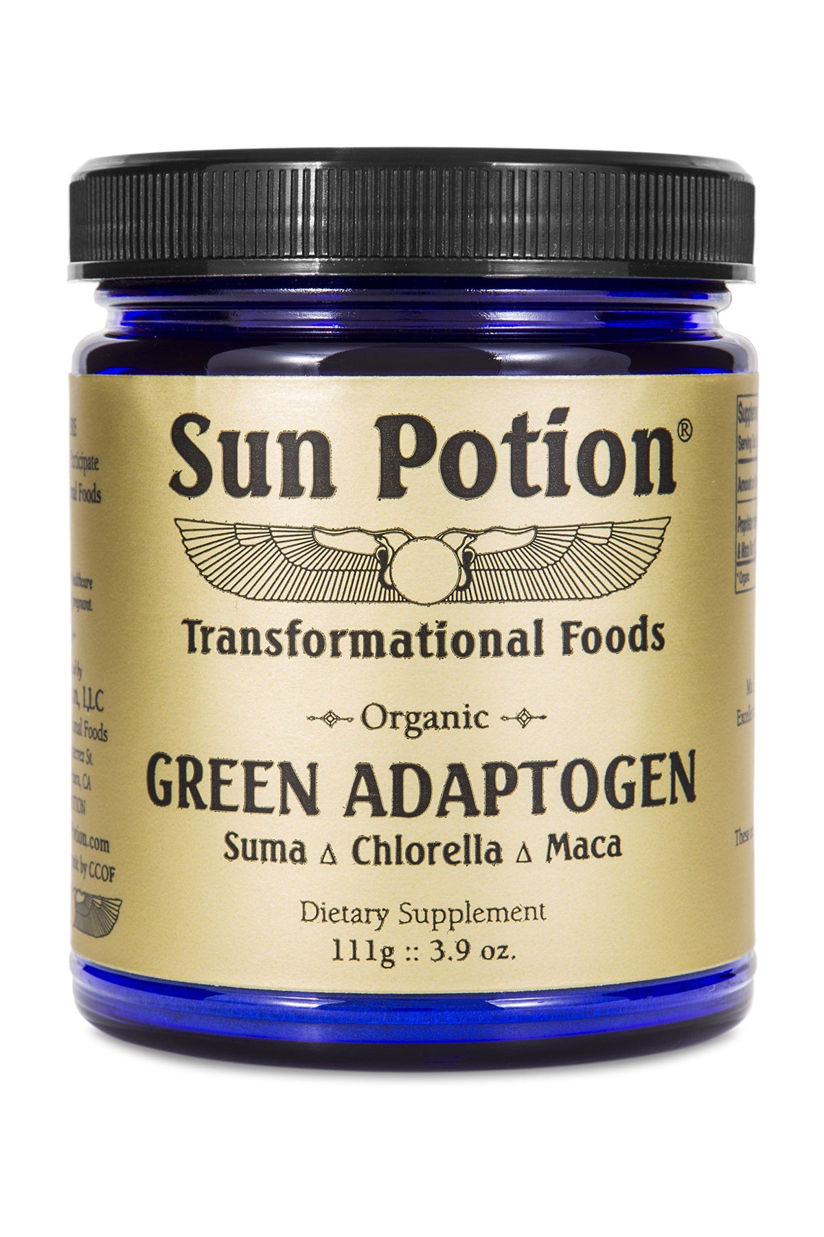 Sun Potion Green Adaptogen Powder 111g bottle front