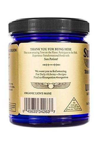 Ingredients: Lion’s Mane Mushroom powder – Organic 100g