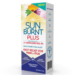 Sunburnt Plus application shot showing fast absorption without sticky residue.
