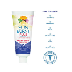 Sunburnt Plus Calendula anti-inflammatory properties for sensitive skin.