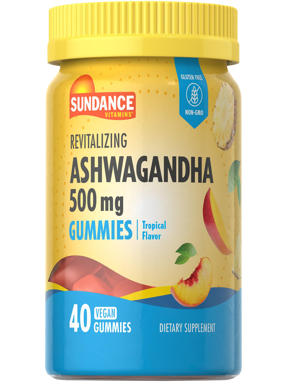 Sundance Ashwagandha Gummies bottle with 40 vegan gummies