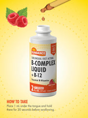 Berry-flavored sublingual liquid Vitamin B Complex bottle