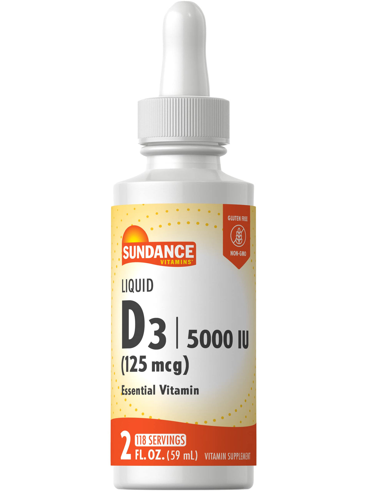 Sundance Vitamin D3 liquid bottle with dropper