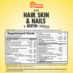 Close-up of coated caplets for Biotin 5000mcg