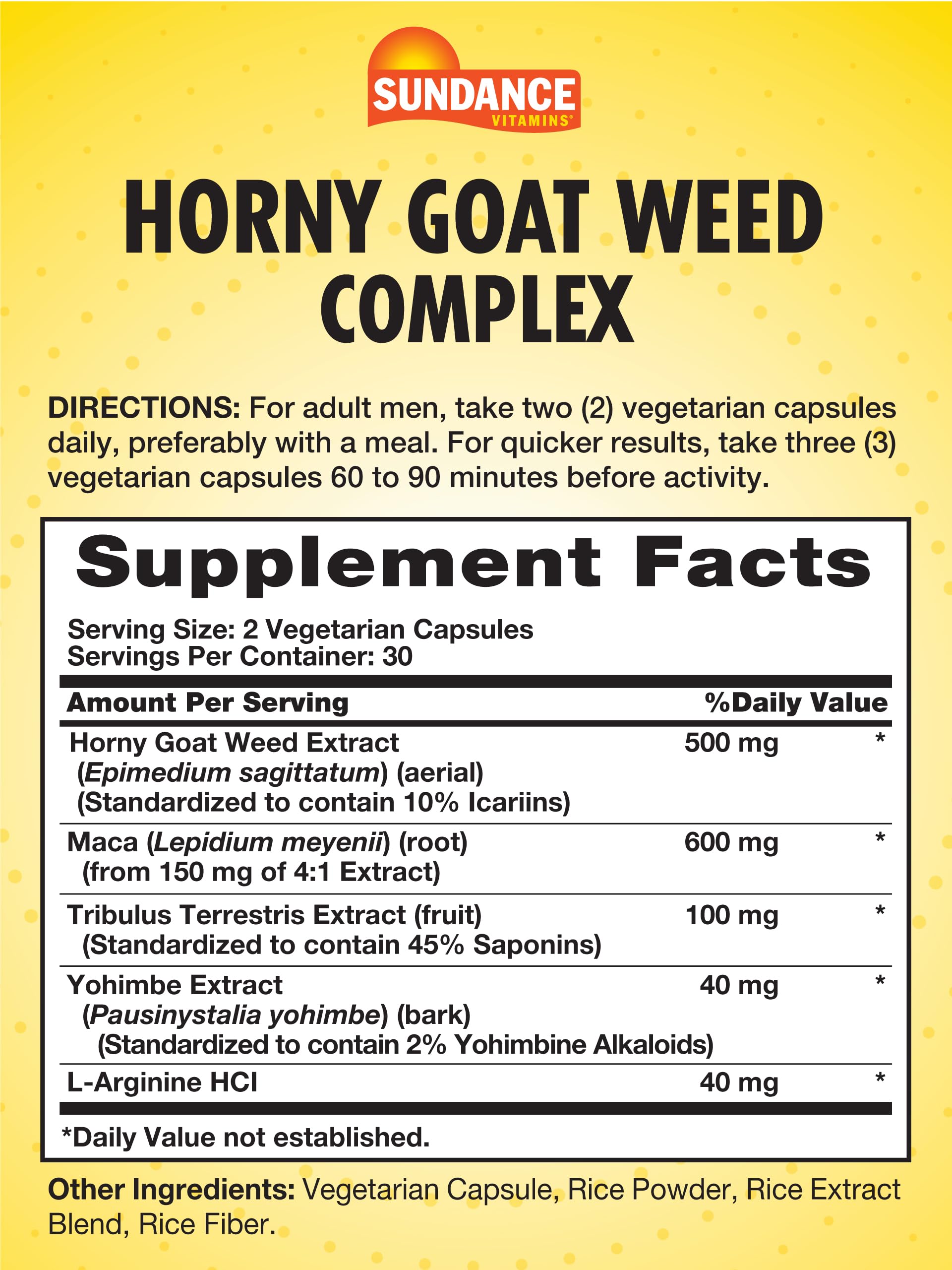 Ingredients highlight: Maca, Tribulus Terrestris and L-Arginine
