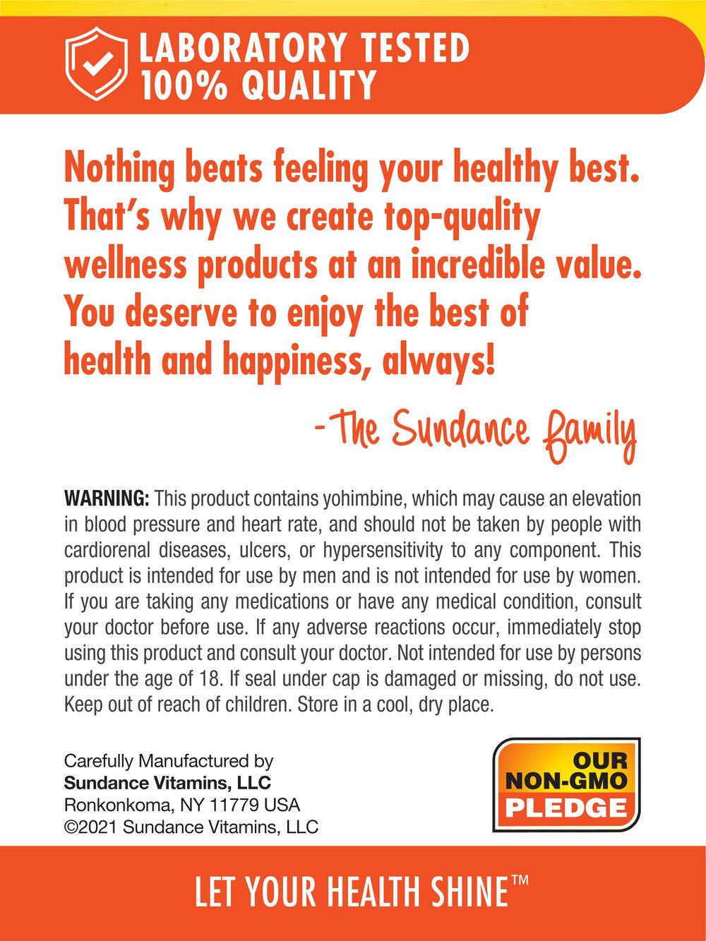 Back view of bottle with nutritional information