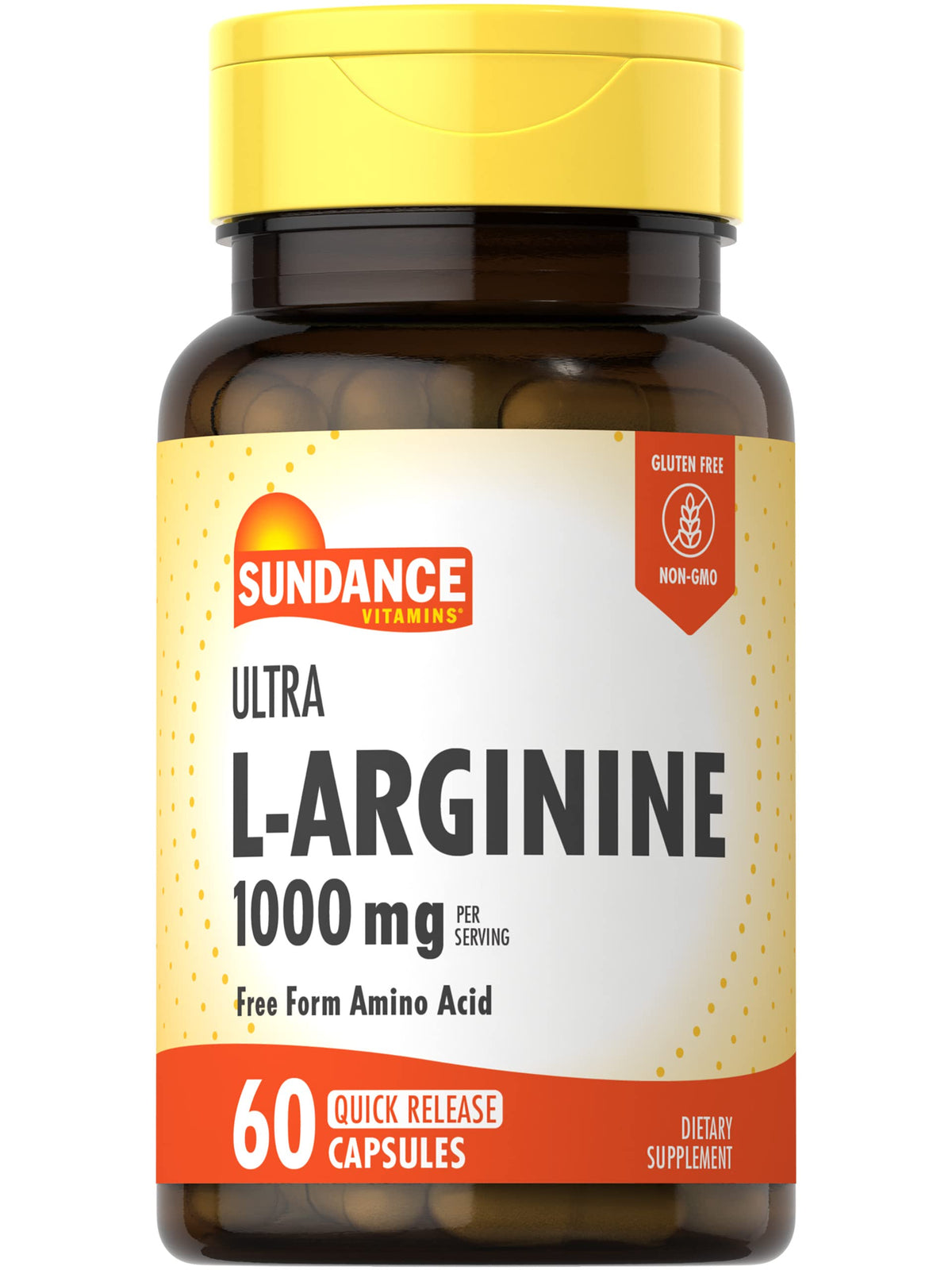 Sundance L-Arginine 1000mg capsules - 60 count bottle