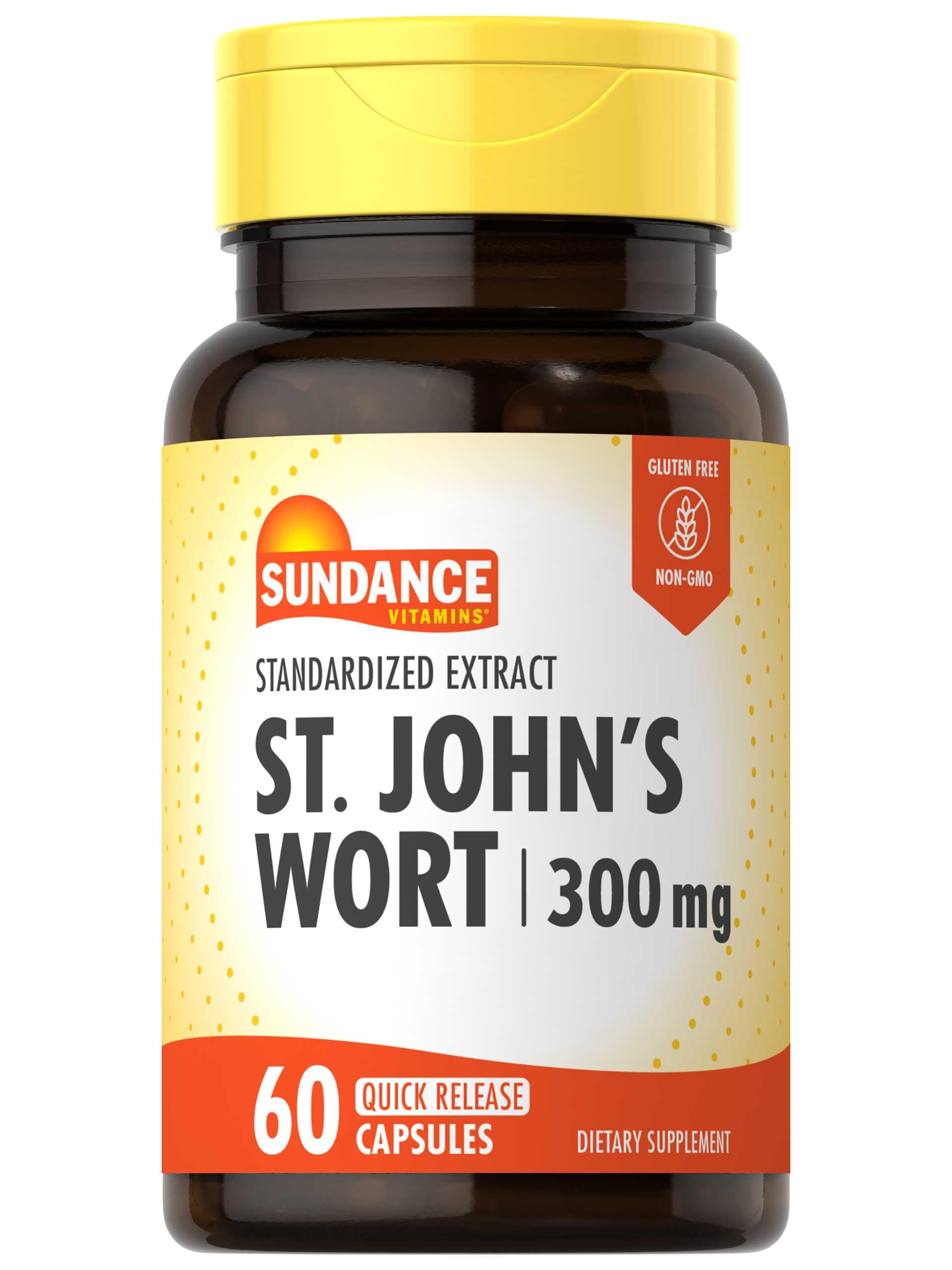 Sundance St. John's Wort capsules bottle front view with label