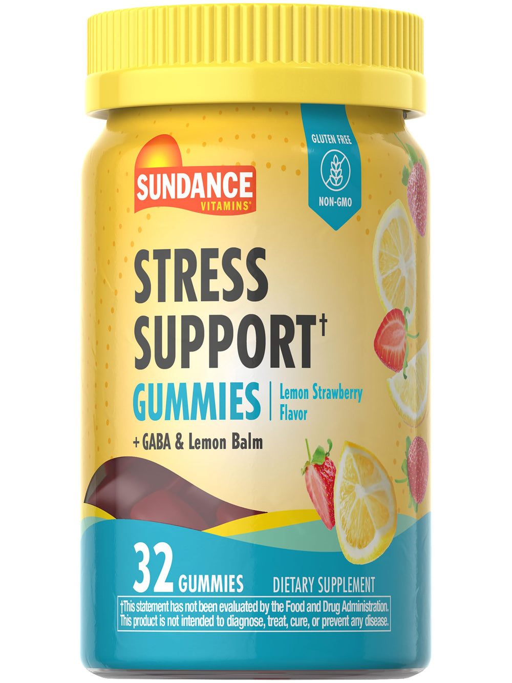 Sundance Stress Support Gummies 32-count bottle on a clean background