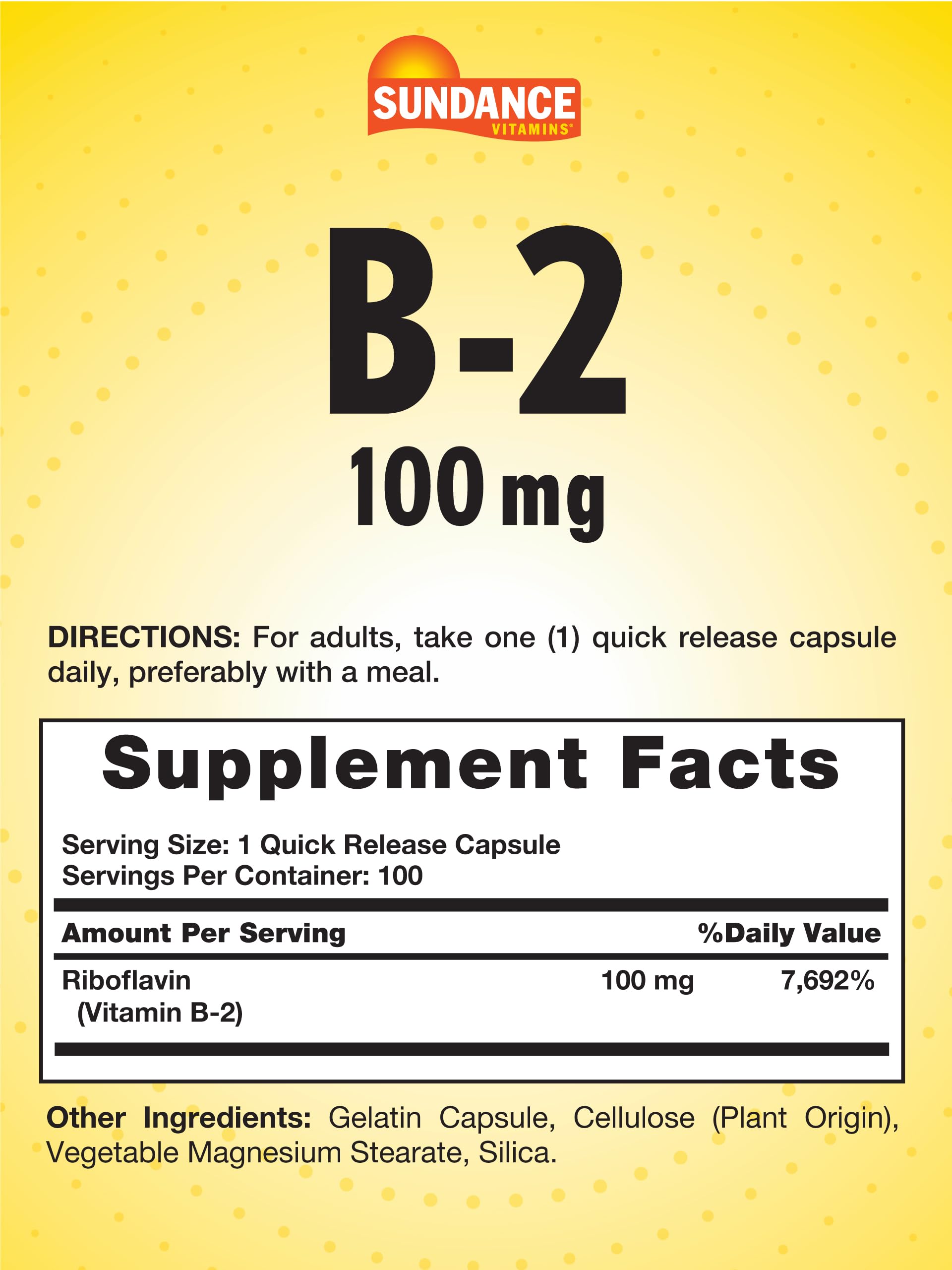 Close-up of Vitamin B-2 capsules