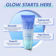 Creamy texture of Sunday Essence Face Scrub on skin for gentle exfoliation.