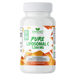 Front view of Sundhed Natural Liposomal Vitamin C bottle