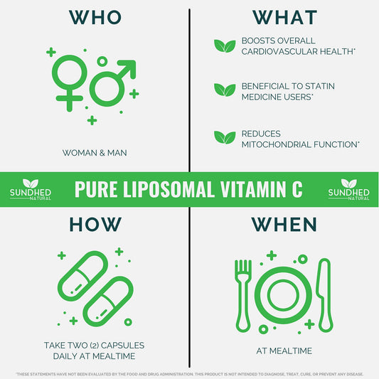 Close-up of Sundhed Liposomal Vitamin C label