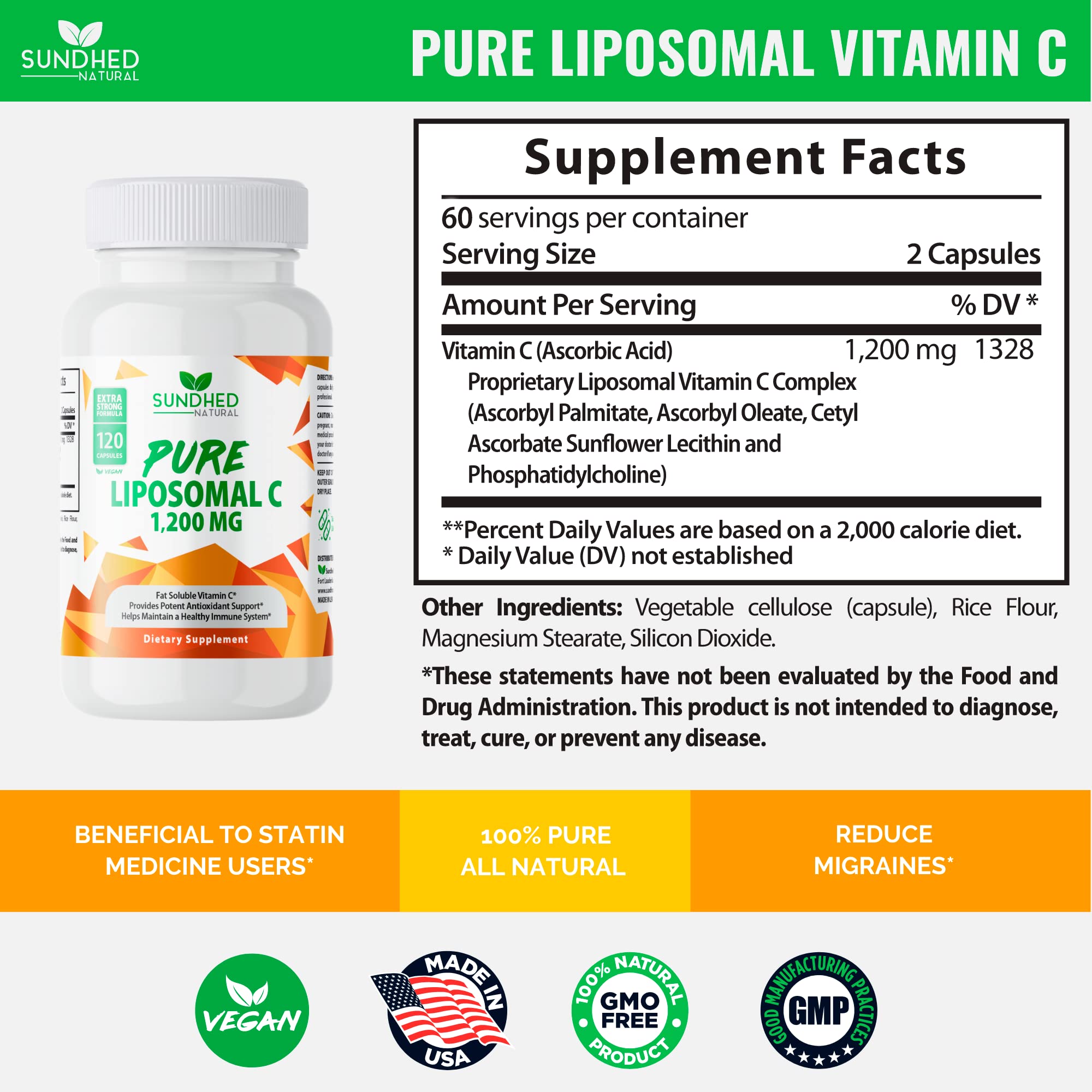 Vial highlighting immune support with liposomal Vitamin C