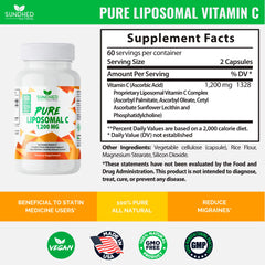 Vial highlighting immune support with liposomal Vitamin C