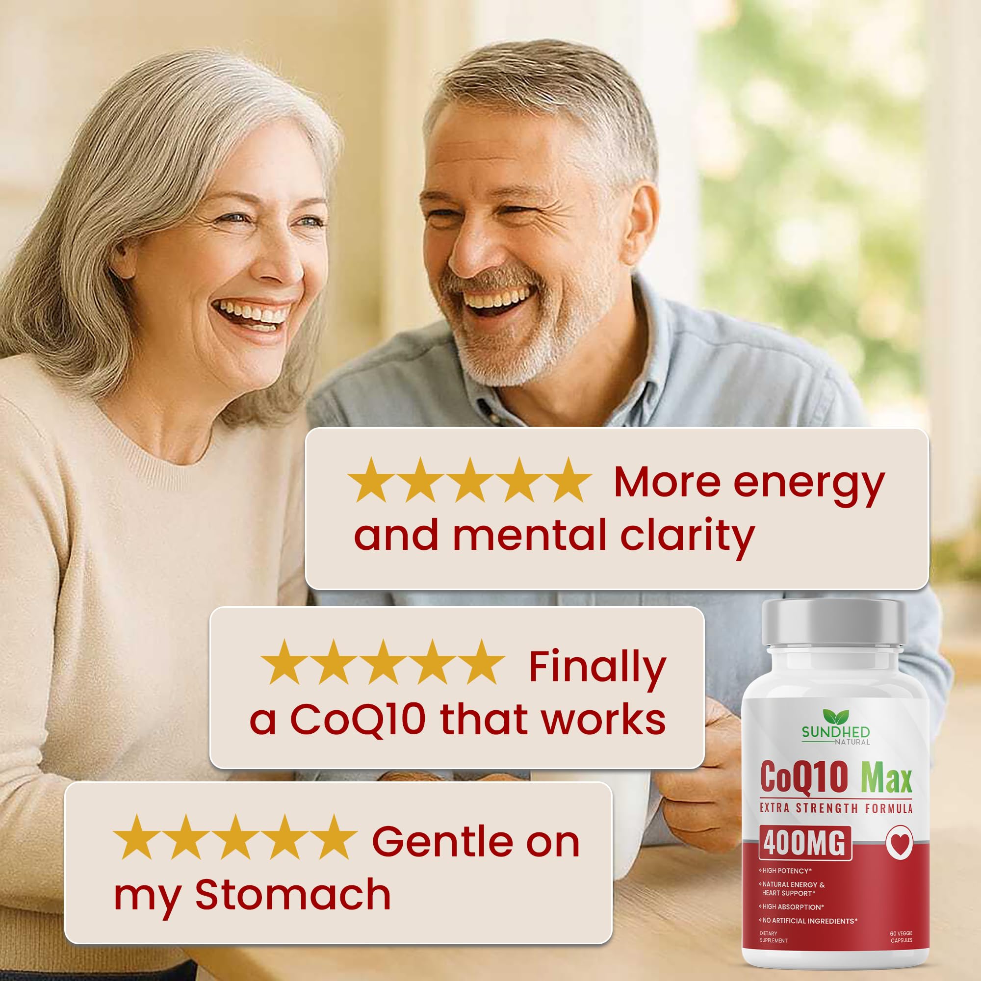 Sundhed Natural CoQ10 400mg Vegan capsules in packaging