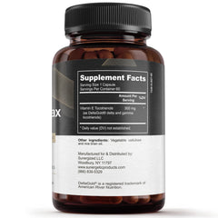 Close-up of a 300 mg DeltaGold tocotrienol capsule