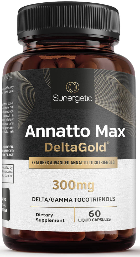 Sunergetic Premium Annatto Tocotrienol bottle front label