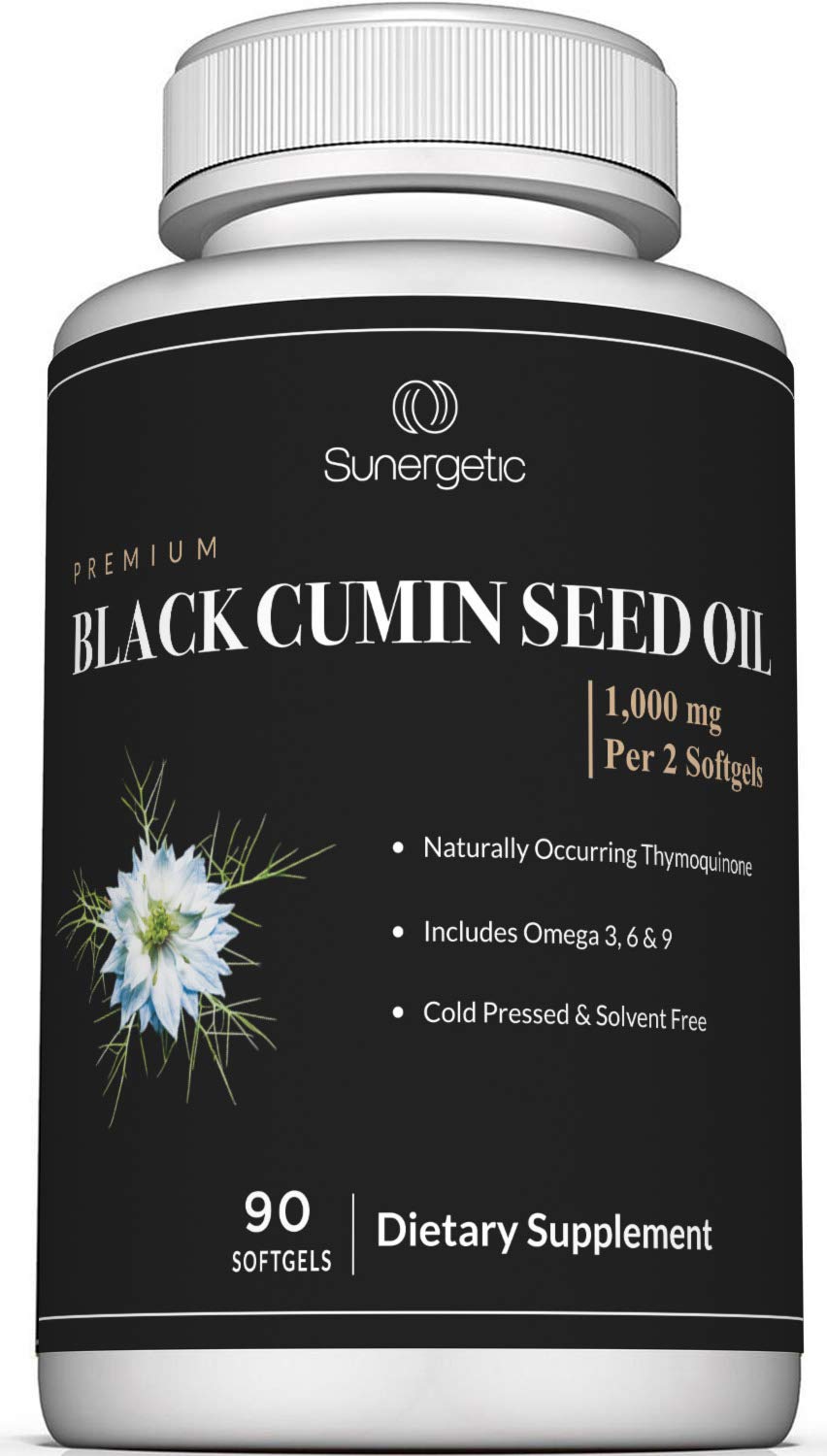 Sunergetic Black Cumin Seed Oil Softgels bottle – 90 softgels
