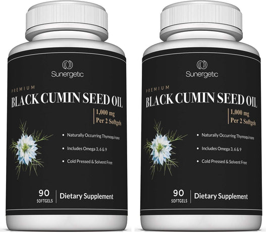 Sunergetic Black Cumin Seed Oil Softgels bottle – pack of 2