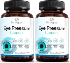Sunergetic Eye Pressure Support supplement bottle on white background