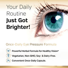 Healthy eye pressure and macular health concept