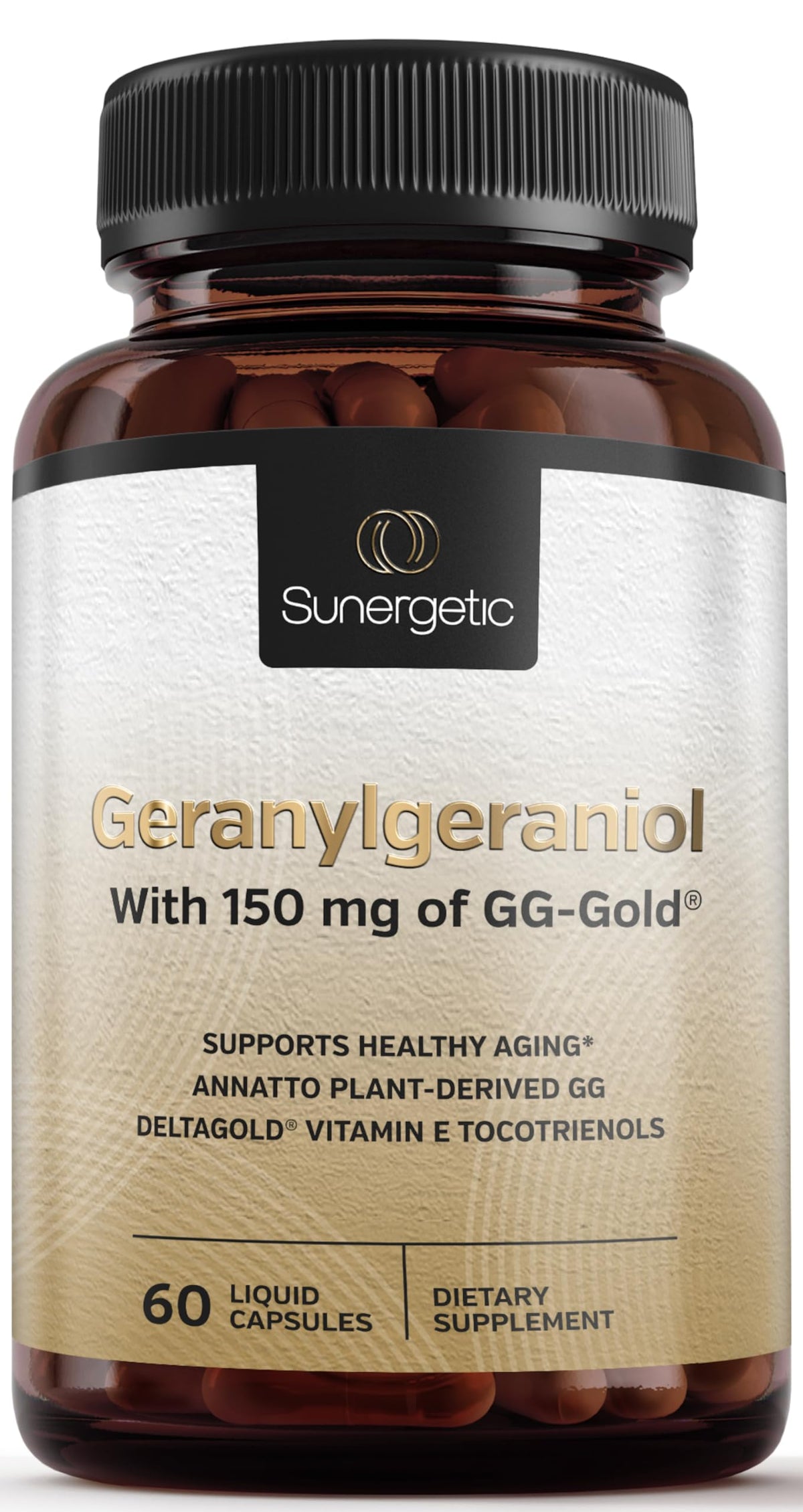 Sunergetic GG-GOLD 150 mg geranylgeraniol bottle front view