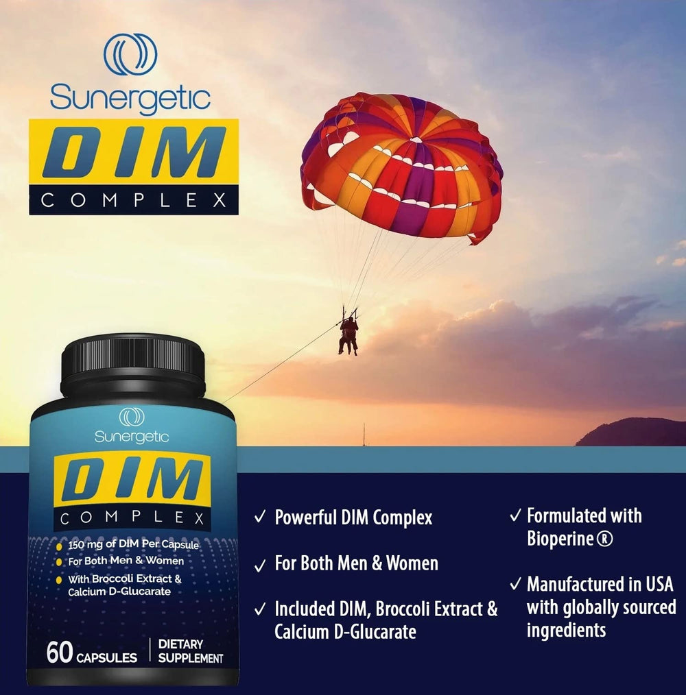 Sunergetic Premium DIM calcium D-glucarate detail showcases added support