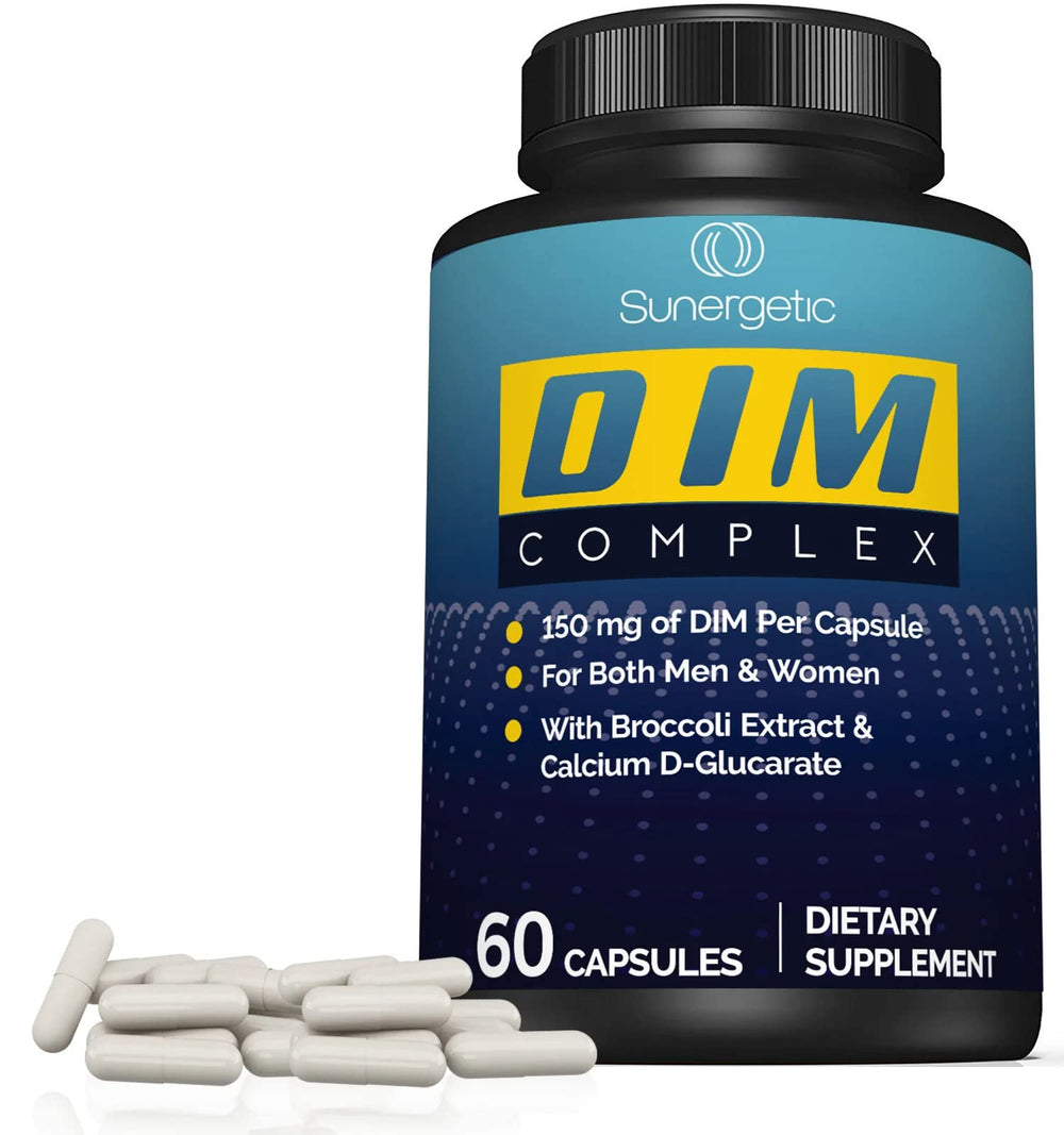 Sunergetic Premium DIM manufacturing label underscores GMP and safety