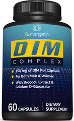 Sunergetic Premium DIM supplement bottle for daily vitality support