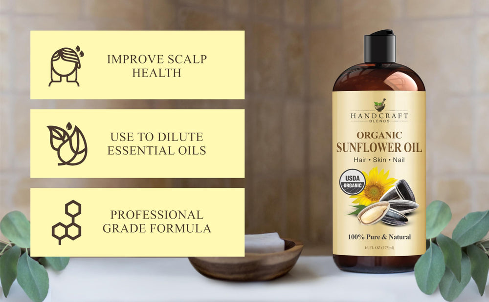 Sunflower oil applications for skin and hair care
