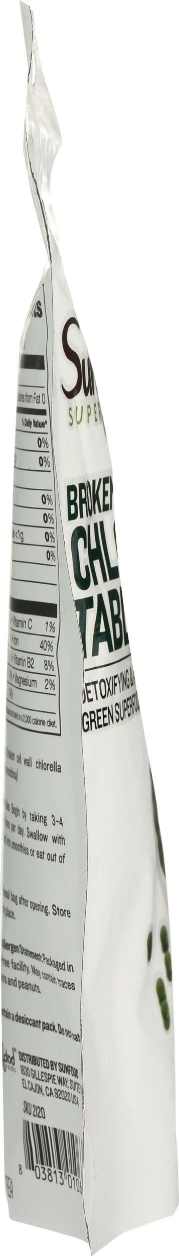 Chlorella tablet ingredients illustration