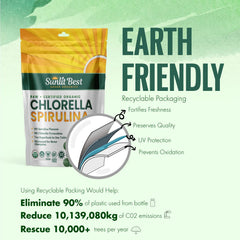 Travel mega-pack bag of Sunlit Burst chlorella spirulina tablets