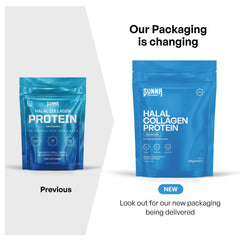 SUNNA SUPPLEMENTS unflavored collagen powder mix shows versatile kitchen usage
