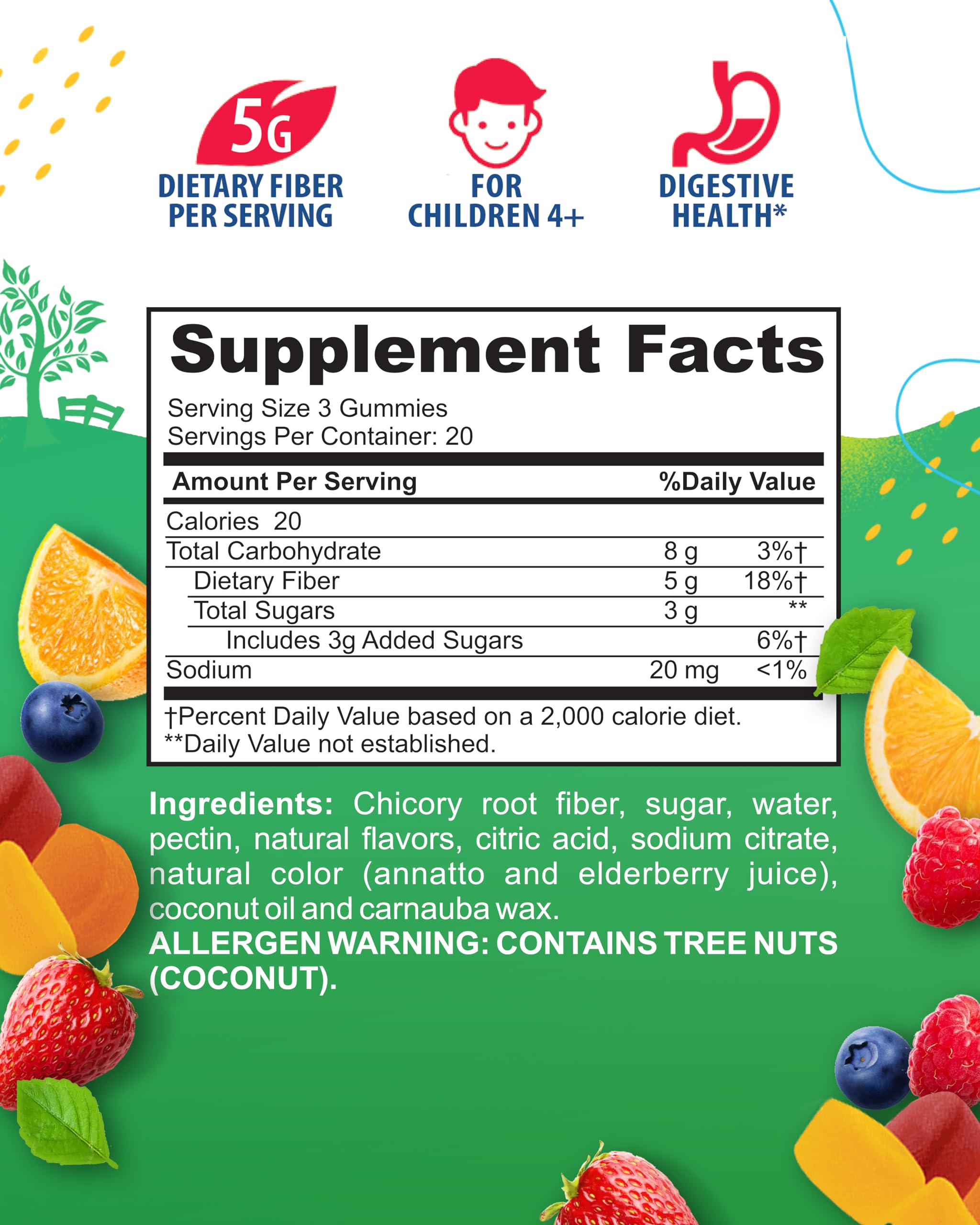 Close-up of Sunny Sam Fiber Gummies bottle