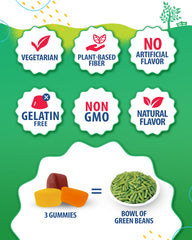 Gummies ingredients showing probiotics and prebiotic fiber
