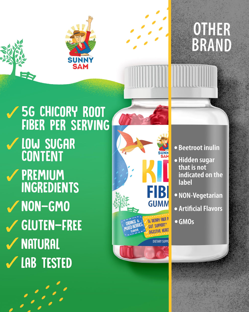 Plant-based vegan, gluten-free, non-GMO gummy ingredients