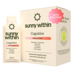Sunny Within brain health supplement featuring Magtein and other ingredients