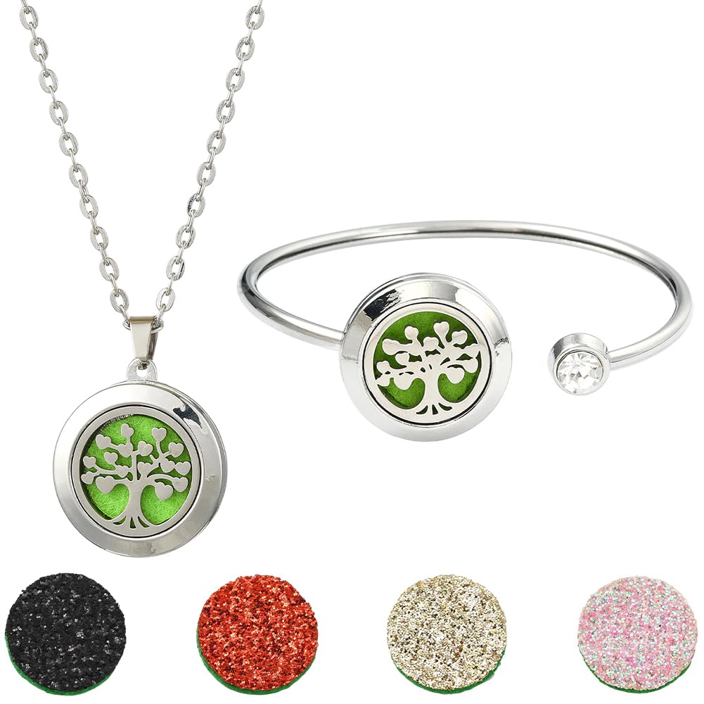SUNNYCLUE diffuser bracelet tree-of-life closeup showing elegant design and on-the-go scent.