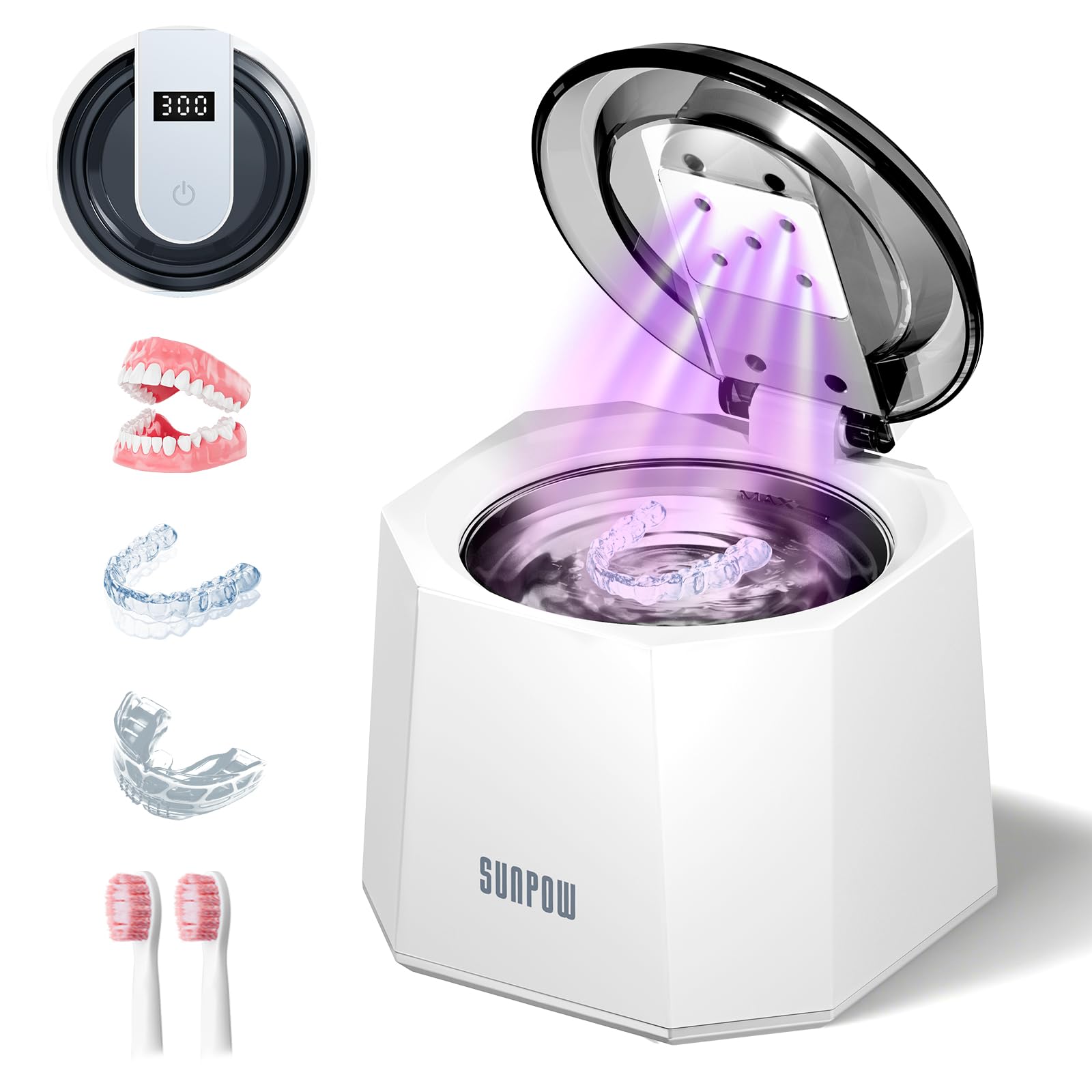 SUNPOW Ultrasonic Retainer Cleaner front view