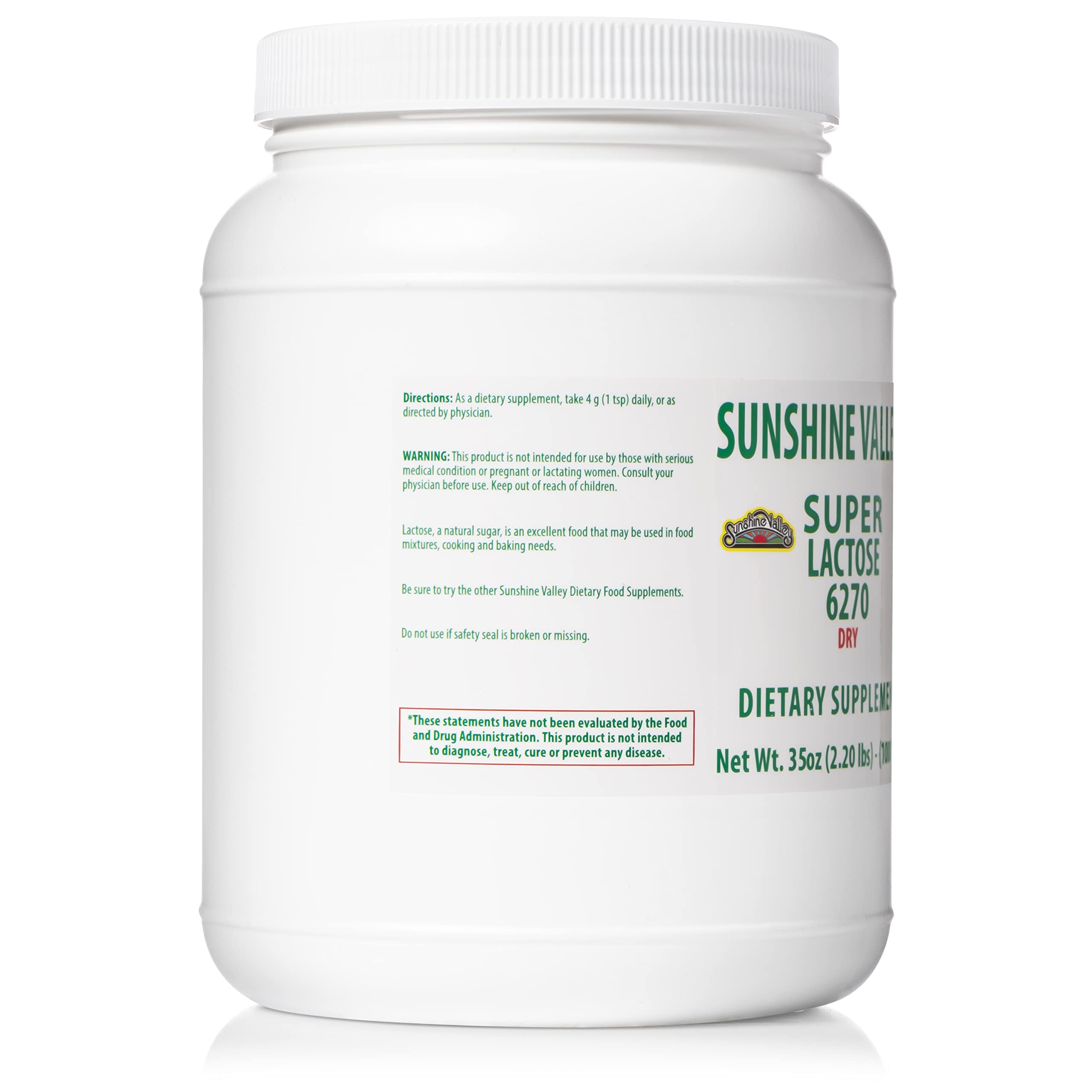 35 oz bottle of Sunshine Valley lactose powder