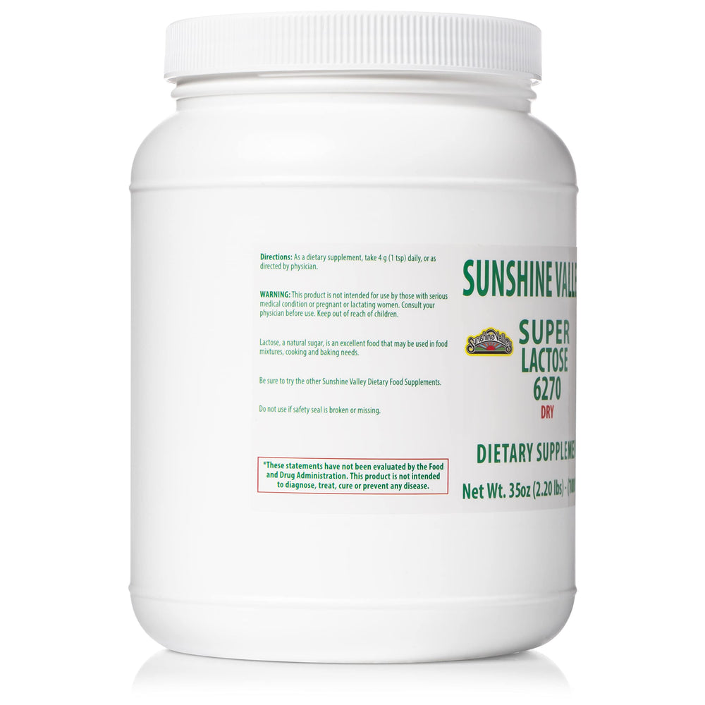 35 oz bottle of Sunshine Valley lactose powder
