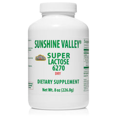 Sunshine Valley Super Lactose Dry Powder 8 oz bottle with free-flow pour