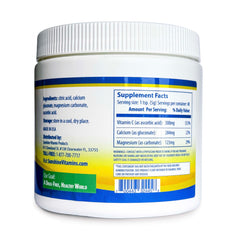 CalMag-C ingredients card showing calcium, magnesium and vitamin C