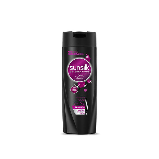 Sunsilk Stunning Black Shine bottle front showing sleek design for daily use