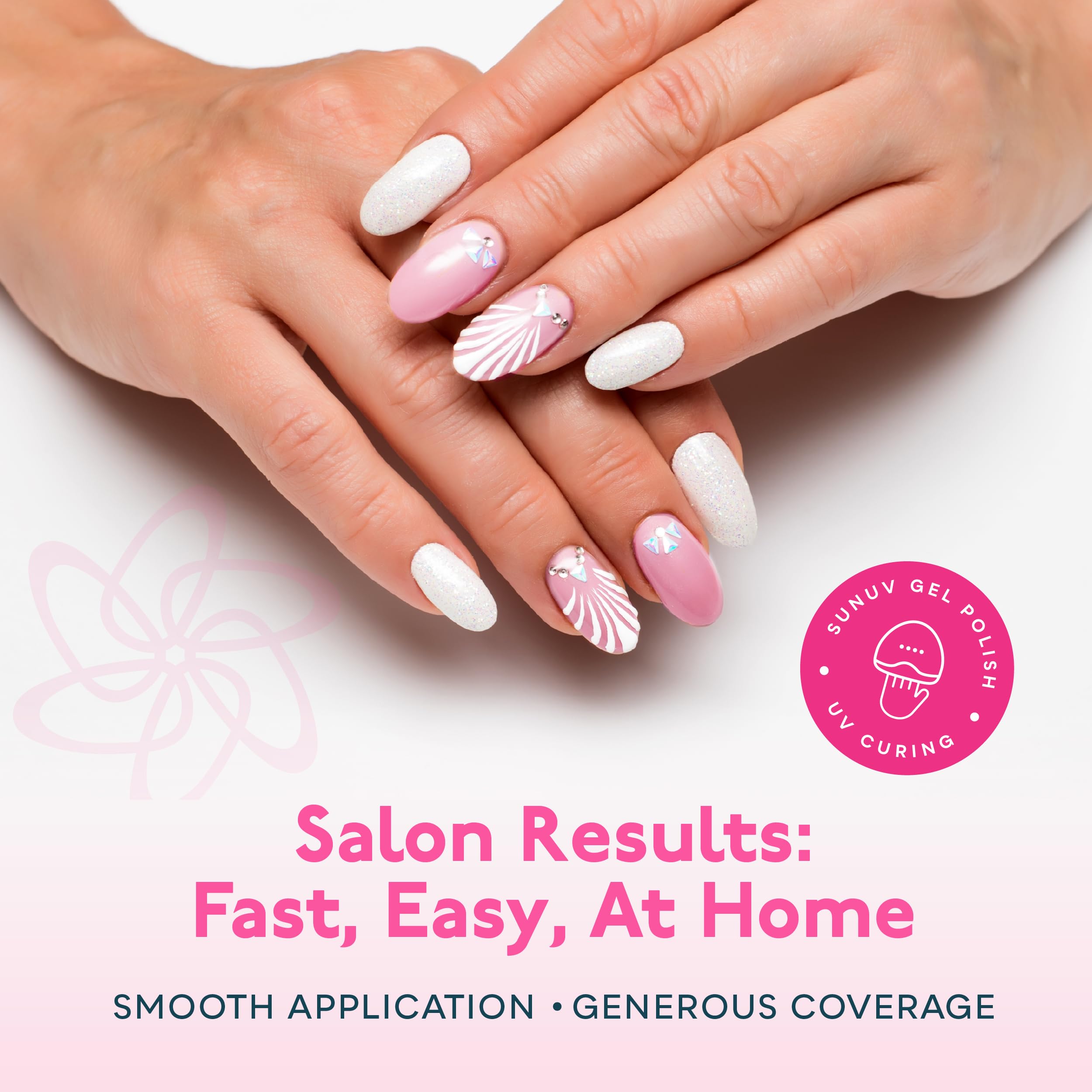 SUNUV green gel polish bottle for bold fashion looks.