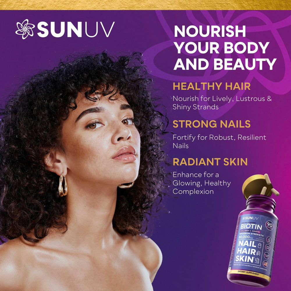 Hyaluronic acid, collagen, and keratin supporting hair, skin, and nails