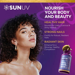 Hyaluronic acid, collagen, and keratin supporting hair, skin, and nails